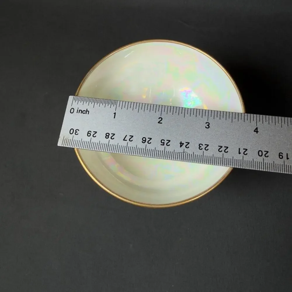6x T&V Limoges France White Porcelain Compote Footed Bowl SIGNED BOHL gold trim
